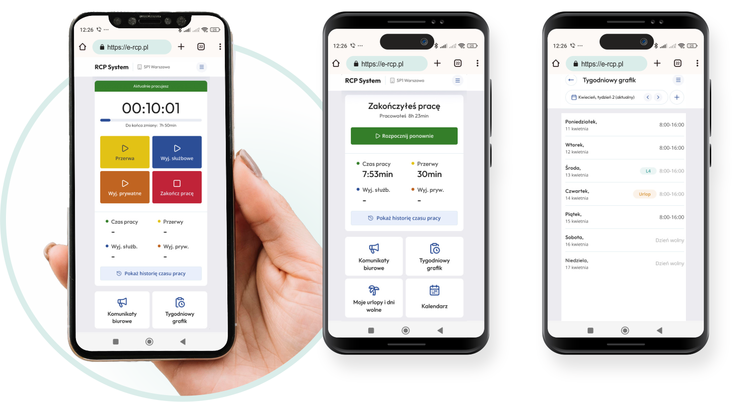 e-rcp – aplikacja do rejestracji czasu pracy